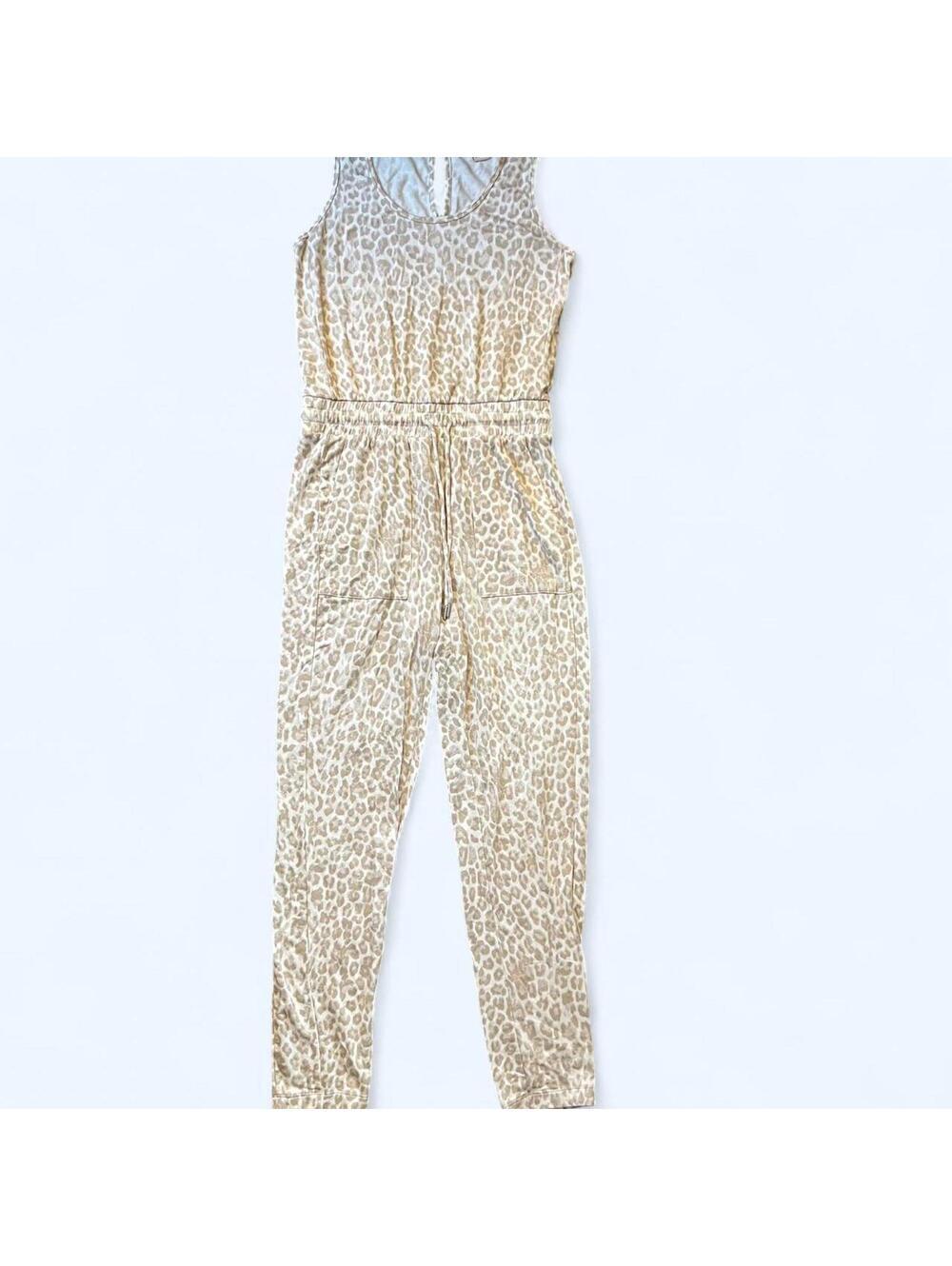 Rachel Zoe Leopard Print Sleeveless Jumpsuit Size Small - Picture 4 of 8